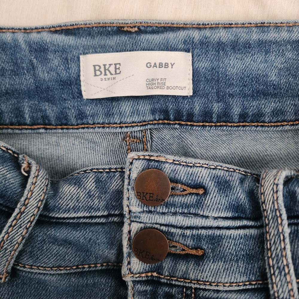 BKE Gabby Bootcut Jeans Womens 27x31.5 Blue Good High Rise Curvy Fit ABK591R - Picture 2 of 11